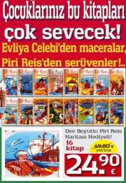 Evliya Celebi'nin Maceraları  Piri Reis'den Serüvenler  (16 Kitap Birarada)  Piri Reis Haritasi Hediye