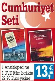 Cumhuriyet Seti(1 Ansiklopedi + 1 DVD Film Birlikte)Türk Kitabevi'nden10,- Euro'luk Hediye Kuponu