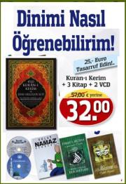 Dinimi Nasıl Öğrenebilirim Seti 4'lü Rahle Boy, Gül Kokulu Kuran-ı Kerim ve Dua ve Namaz Öğrenim Kitapları