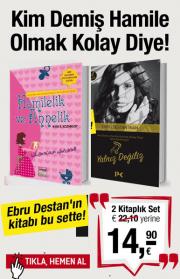 Kim Demiş Hamile Kalmak Kolay Diye(2 Kitap Birarada)Ebru Destan'ın Kitabı Bu Sette!