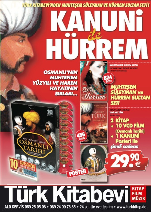 Kanuni ile Hürrem Seti<br />(10 VCD Film+ 2 Kitap + 1 Kanuni Posteri + 10, € Hediye Kuponu)