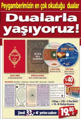 Dualarla Yaşıyoruz <br /> Peygamberimizin En çok Okuduğu Dualar<br /> (2 Kitap + 2 CD + 5 Dua Kartı + 10,- Euro<br /> Hediye Kuponu)