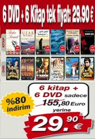 6 DVD ve 6 Kitap TekFiyat! <br />Türk Kitabevi Kampanyasi