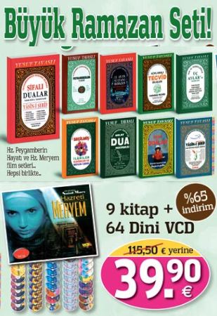 Mübarek Ramazan Seti <br />(9 Kitap + 64 VCD'li <br />Dini Film Seti Birarada) <br />Hz. Meryem'in ve <br />Peygamberlerin Hayatı bu Sette!