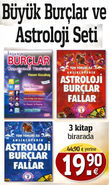 Büyük Burçlar ve <br /> Astroloji Seti <br /> Burçunuzun Özelliklerini <br />Keşfedin!<br /> 3 Kitap Birarada