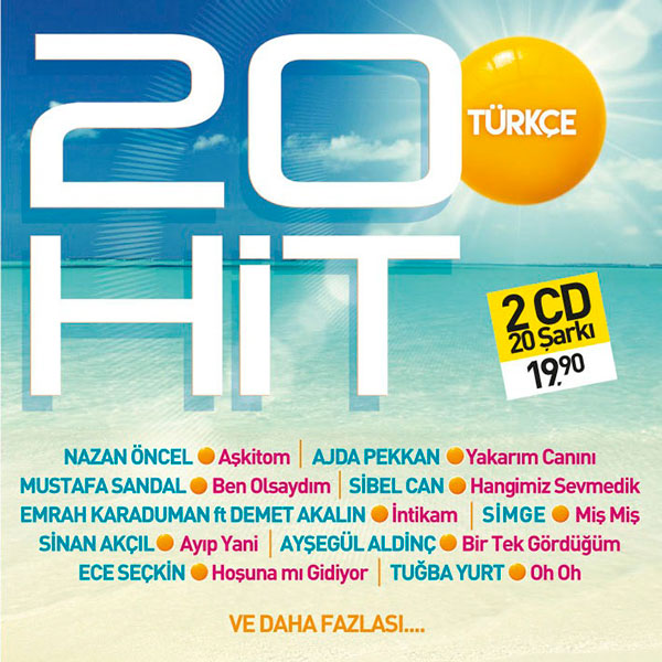 Türkçe 20 Hit<br />(2 CD Birarada)<br />Ajda Pekkan,<br />Mustafa Sandal,<br />Sibel Can