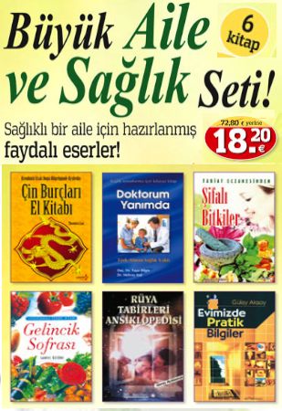 Büyük Aile ve<br />Sağlık Seti<br />(6 Kitap Birarada)<br />% 75 Indirimli