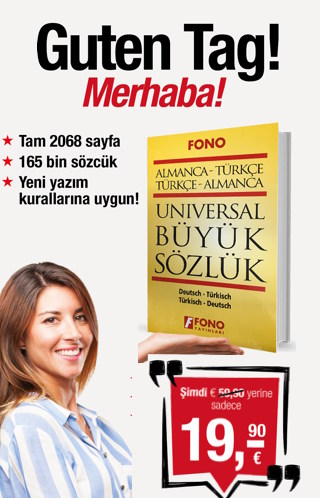 Almanca Universal<br />Büyük Sözlük<br />165 Bin Kelime (40,- Euro Tasarruf Edin!)