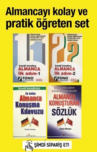 Almanca Ilk Adım Seti <br />(4 Kitap Birarada)<br />Türkçe Açıklamalı 