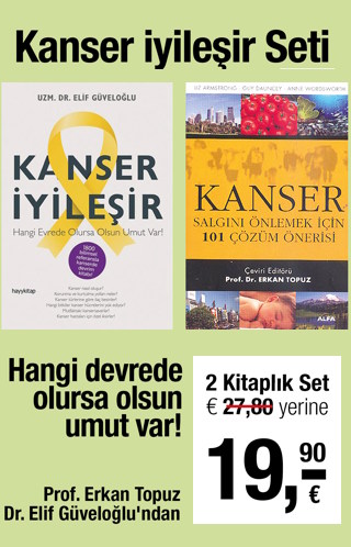 Kanser İyileşir Seti (2 Kitap Birarada) Hangi Devrede Olursa Olsun Umut Var