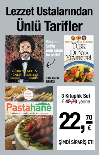 Lezzet Ustalarından Ünlü Tarifler (3 Kitap Birarada) Tamamen Renkli