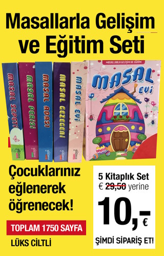 Masallarla Gelişim ve Eğitim Seti ile Çocuğunuzun Hayal Gücünü Uçurun! (5 Kitap)