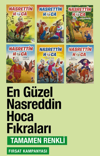 Nasreddin Hoca Fıkraları Seti (6 Kitap) Tamamen Renkli 