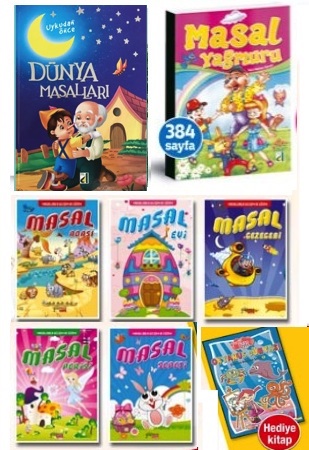 Masal Dünyası Seti<br />(7 Kitap + 1 Boyama Kitabı)<br />Her Güne Bir Masal