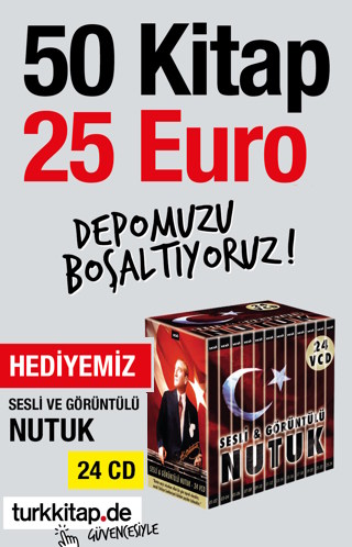 50 Kitap 25 Euro -Depomuzu Boşaltıyoruz (Sesli ve Görüntülü Nutuk Seti Hediyemiz)