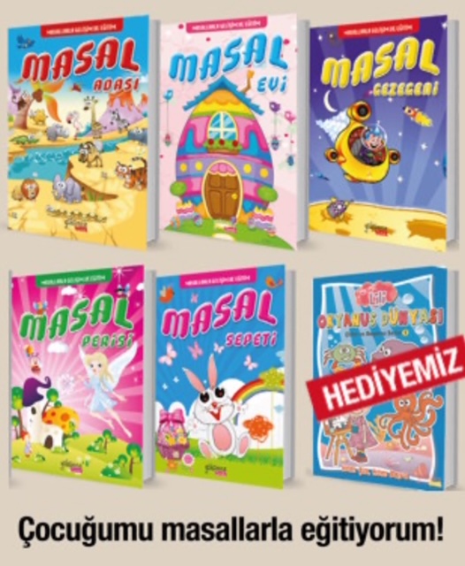 5 Adet Masal Kitabı 10 Euro -1 Boyama Kitabı Hediye