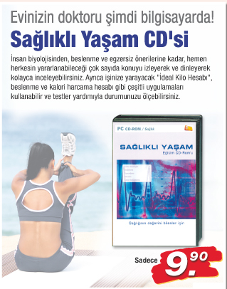 Saglikli Yasam CD'si<br>Evinizin Doktoru Bilgisayarinizda