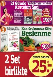 21 Günde Yağlarınızdan Kurtulun ve Kan Grubunuza Göre Beslenme  (2 Set Birarada)