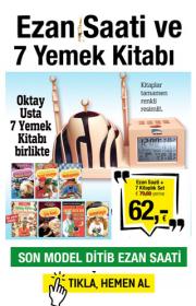 Ezan Saati ve 7 Yemek Kitabı(DITIB Cami Motifli Ezan Saati)