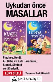 Uykudan Önce Masallar (2 Kitap Birarada) Pinokyo, Heidi, Bambi ve Diğerleri!